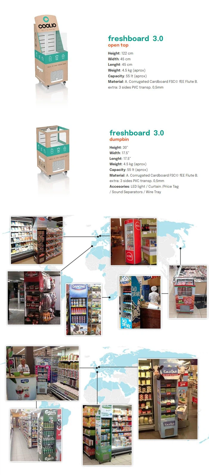 Cardboard refrigerator Display
