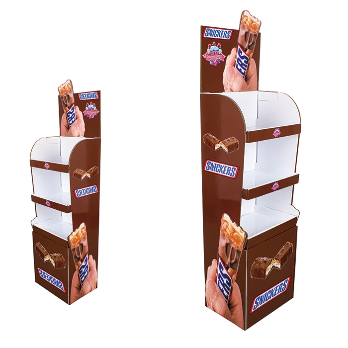 SNICKERS 3 Tier Corrugated Cardboard Chocolate Display Stand